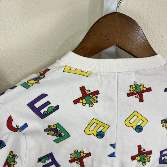 Polkatots Vintage 90s Alphabet Print One Piece Baby 24 Months - Picture 4 of 5